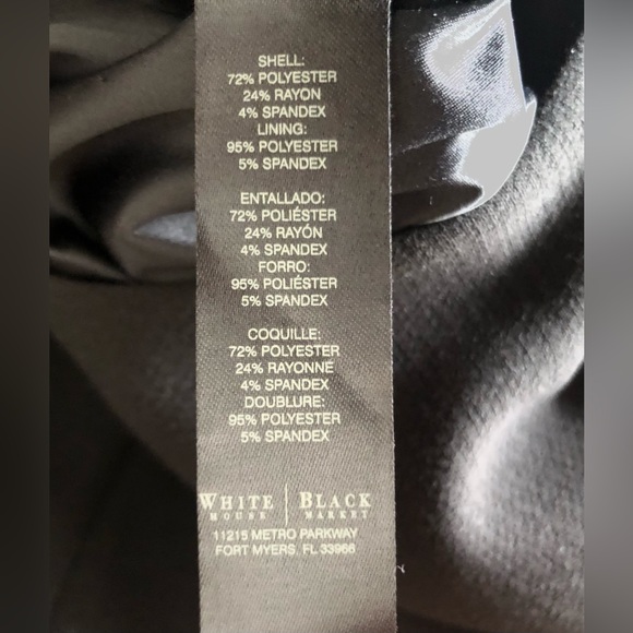 White House Black Market Sleeveless Dress Rhinestone Faux Pearl Size 4 - Picture 14 of 14